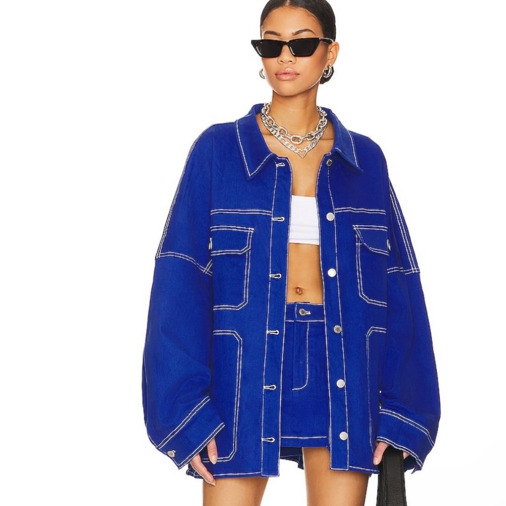 DY DYLN Cooper Jacket in Cobalt Blue